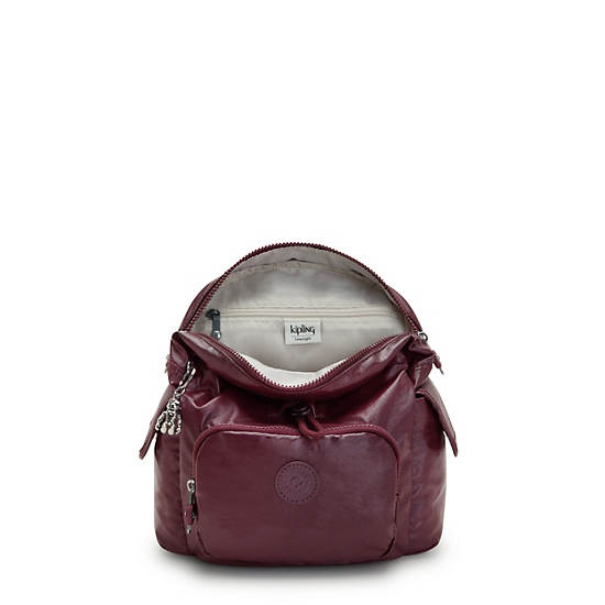 Kipling City Pack Mini Metallic Rugzak Bordeaux | NL 1723JP